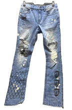 Load image into Gallery viewer, Broken Promises Jeans Womens 30x33 Denim Bad Habits Splatter Ultra Slim Stretch

