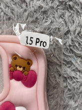 Load image into Gallery viewer, Hello Kitty iPhone 15 Pro Phone Case Lucky Kitty Silicone Pink NEW
