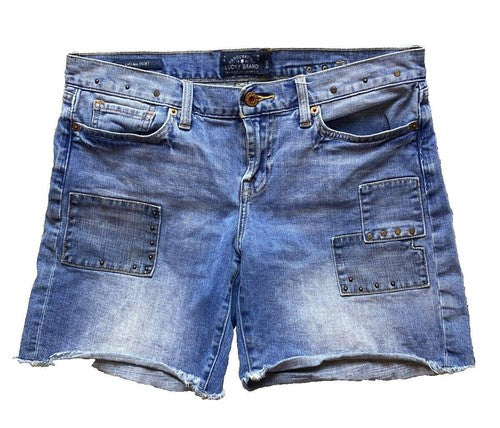 Lucky Brand Shorts Womens 29/6 (34x7) Laguna Denim Shortie Cut Off Jean Studded