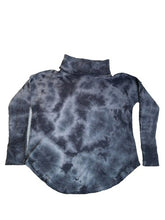 Load image into Gallery viewer, Anthropologie Maeve Shirt Womens Medium Gray Turtleneck Oversized Lagenlook Lady
