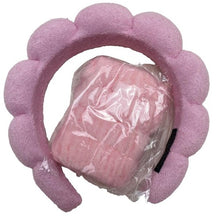 Load image into Gallery viewer, Spa Headband Washing Face Bubble Skincare Pink Plus 2 Wristbands NEW
