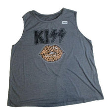 Load image into Gallery viewer, Kiss Shirt Womens 2XL Tank Top Cheetah Print Lips Grunge Rock Punk Ladies
