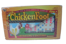 Load image into Gallery viewer, ChickenFoot Professional Size Double 9 color Jumbo Dot Dominoes University Games
