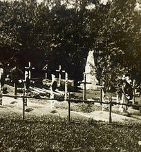 Load image into Gallery viewer, Vtg  Real Photo Postcard Military Cemetery Antique Officer Uniform RPPC Verdun
