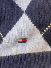 Load image into Gallery viewer, Tommy Hilfiger Vest Youth Extra Large Blue Green Argyle Diamond Sweater Boys
