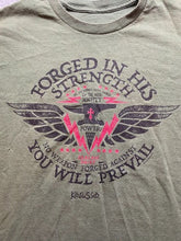 Load image into Gallery viewer, Kerusso Shirt Adult Small Army Green Forged In His Strength Christian Jesus Mens
