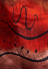 Load image into Gallery viewer, Jerry J. Garcia Tie Abstract Red Orange Ombre Thistle Ghost Limited Edition
