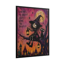 Load image into Gallery viewer, "Sometimes The Smallest Lights Shine The Brightest" Witch Wall Art | Halloween Tree Print

