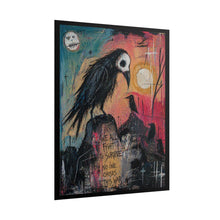 Load image into Gallery viewer, Rolled Poster — Raven Crow Gothic Art Print (“We All Fight to Survive”)
