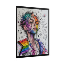 Load image into Gallery viewer, "Be Your True Self" Pride Wall Art | LGBTQ+ Progress Flag Print
