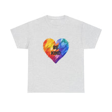 Load image into Gallery viewer, Be Kind Rainbow Heart T-Shirt - ALL Sizes - S - 5XL
