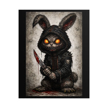 Load image into Gallery viewer, Creepy Bunny Killer Poster — Dark Horror Rolled Art Print
