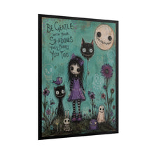 Load image into Gallery viewer, Be Gentle With Your Shadows Rolled Poster — Gothic Cute Girl Art Print
