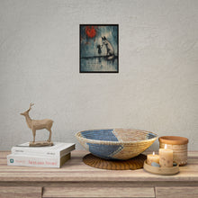 Load image into Gallery viewer, Rolled Poster — Whimsical Fox &amp; Child Art Print with Red Moon, Inspirational Quote
