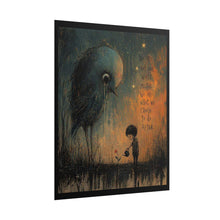 Load image into Gallery viewer, Rolled Poster — Whimsical Night Garden Art Print with Quote: "We Are Not Our Worst Mistakes"
