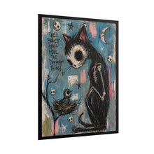 Load image into Gallery viewer, The Bravest Souls Feel the Deepest Things Rolled Poster — Gothic Whimsical Cat Fantasy Wall Art
