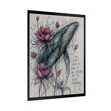 Load image into Gallery viewer, Whale &amp; Lotus Inspirational Art Poster — "You Don't Need to Have It All Figured Out" Rolled Wall Art
