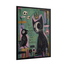 Load image into Gallery viewer, Rolled Poster — Gothic Cat &amp; Crow Art Print ("The Right Person Feels Like Home Not A Battlefield")
