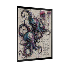 Load image into Gallery viewer, Octopus Art Poster – "Love Isn’t a Piece of Pie to Split" Rolled Wall Art
