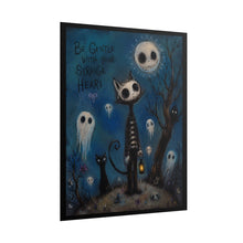 Load image into Gallery viewer, Be Gentle With Your Strange Heart - Gothic Cat Rolled Poster (Whimsical Halloween Art)
