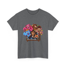 Load image into Gallery viewer, Monster Cereal T-Shirt — Colorful Cartoon Monsters Popping Out of TV Graphic Tee
