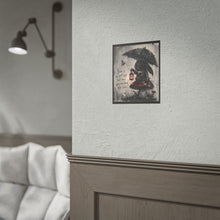 Load image into Gallery viewer, Rolled Poster — Gothic Bunny on Mushroom with Lantern &amp; Quote "Love is the quiet light"
