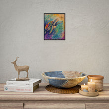 Load image into Gallery viewer, Colorful Sea Turtle Following A Star "Keep Moving Forward. Your Light Is Already On The Way" Canvas Poster
