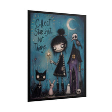 Load image into Gallery viewer, Rolled Poster — "Collect Starlight, Not Things" Gothic Cute Art Print
