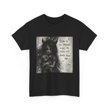 Load image into Gallery viewer, Gothic Catgirl Tee — “Even in the Darkest Night the Stars Will Always Shine”
