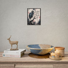 Load image into Gallery viewer, Inspirational Raven Art Poster — "The hardest storms carve the strongest souls"
