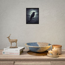 Load image into Gallery viewer, Rolled Poster — Gothic Crow Art Print with Quote: "Love Is a Wild Creature That Heals While It Tears"
