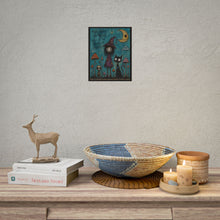Load image into Gallery viewer, Rolled Poster — Whimsical Witch &amp; Cat Illustration (“Make Room for Magic…”)
