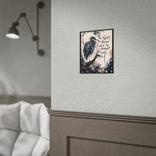 Load image into Gallery viewer, Inspirational Raven Art Poster — "The hardest storms carve the strongest souls"

