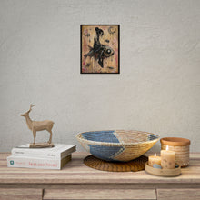 Load image into Gallery viewer, Gothic Girl on Fish Art Poster — Moody Surreal Wall Print
