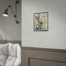 Load image into Gallery viewer, Kindness Bunny Poster — "Kindness is a Smile that Brightens Someone Else's Day" Rolled Art Print
