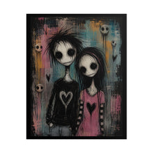 Load image into Gallery viewer, Gothic Emo Couple Poster - Dark Fantasy Skeleton Romance Wall Decor
