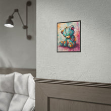 Load image into Gallery viewer, Cute Teddy Bear Wall Art - Whimsical Patchwork Stuffed Animal Canvas Poster
