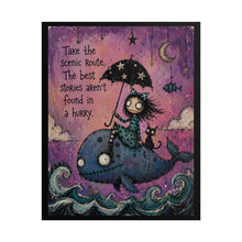 Load image into Gallery viewer, Take the Scenic Route Rolled Poster — Gothic Whimsical Ocean Fantasy Wall Art
