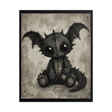 Load image into Gallery viewer, Rolled Poster — Gothic Cute Stitched Dragon Art Print
