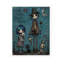 Load image into Gallery viewer, Pain Fades Survival Remains Rolled Poster — Gothic Whimsical Healing Fantasy Wall Art
