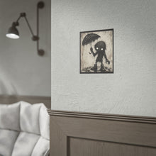 Load image into Gallery viewer, Gothic Rain Creature Rolled Poster — Dark Cute Monster Art Print (Umbrella)
