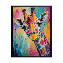 Load image into Gallery viewer, Vibrant Colorful Giraffe Poster - Abstract Safari Wildlife Wall Decor
