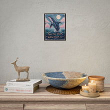 Load image into Gallery viewer, "Face The Storm Grow From It" Humpback Whale Wall Art | Ocean Print
