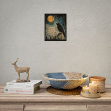 Load image into Gallery viewer, Rolled Poster — Gothic Crow Art Print with Moon &amp; Quote: “They Build Their Happiness With The Pain They Inflict On Others”
