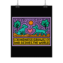 Load image into Gallery viewer, Rolled Poster — 'Kindness Grows' Colorful Pop Art Animal Print
