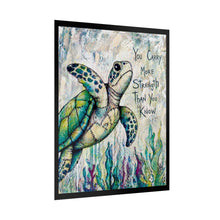 Load image into Gallery viewer, Sea Turtle Inspirational Poster - "You Carry More Strength Than You Know" Motivational Wall Art

