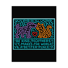 Load image into Gallery viewer, Rolled Poster — "Be Kind to Others" Neon Animal Art Print
