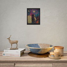 Load image into Gallery viewer, Rolled Poster – Romantic Cats Nightscape with Love Quote | Romantic Wall Art Gift
