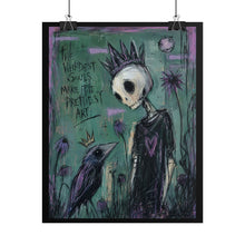 Load image into Gallery viewer, The Weirdest Souls Make the Prettiest Art Rolled Poster — Gothic Whimsical Crow Fantasy Wall Art
