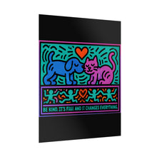 Load image into Gallery viewer, Be Kind It’s Free Rolled Poster — Bright Playful Animal Pop Art Print
